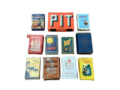 Lot 1544 - Selection of playing card sets including Happy Families, Counties of England and other advertising sets (20+)