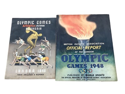 Lot 1546 - Ephemera selection including Olympic Games 1948 programmes, Maple and Co furniture catalogues, Follies Bergère magazines, cards, calendars, etc