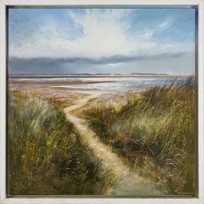 Lot 1051 - *Michael Sanders (Contemporary) acrylic on canvas - 'Distant Pines'