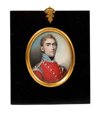 Lot 823 - Nicholas Freese (active 1794-1814) portrait miniature on ivory - Portrait of an Office
