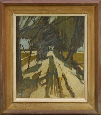 Lot 1068 - Lawrence James Self (1924-2001) oil on canvas board - 'January', titled to artist's label verso, RA Exhibition 1964 label verso, 61cm x 51cm, framed