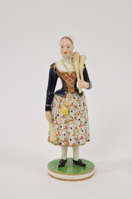 Lot 60 - Derby figure of a broom seller, circa 1815-20