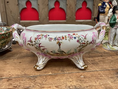 Lot 29 - Continental porcelain oval two handled tureen