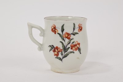 Lot 68 - Derby bell shaped coffee cup, with wishbone handle, circa 1758