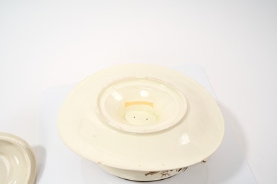 Lot 180 - Wedgwood creamware oval two handled sauce tureen, cover and fixed stand