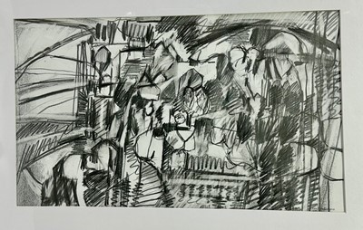 Lot 71 - Roy Prentice, contemporary, pencil and graphite - 'Petra', signed and dated 2012, 33cm x 55cm, in glazed frame