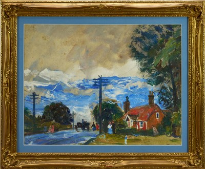 Lot 1271 - Jean Dryden Alexander (1911-1994) oil on canvas - 'The Red House, up the Kirby Road', 1947, in glazed frame