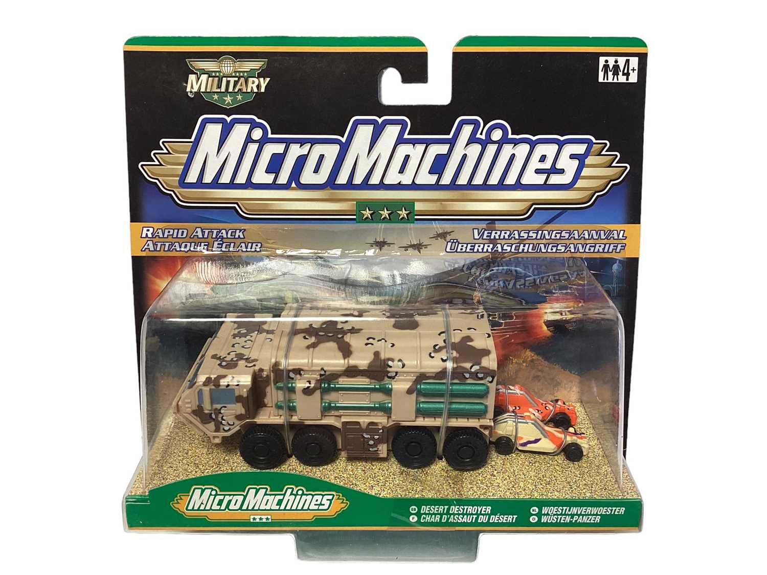 Lot 5 - Hasbro (c2000) Military Micro Machines including Rapid Attack Artic Assault No.97309 (x3) & Desert Destroyer No.97311, on card with bubblepack (4)