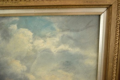 Lot 1221 - John Moore of Ipswich (1820-1902) oil on canvas - Shipwreck off the Northumbrian Coast, 31cm x 36cm, in gilt frame