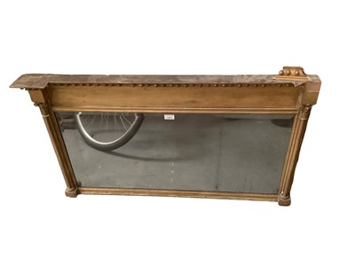 Lot 1217 - Early Victorian gilt framed overmantel mirror with ball and pillar borders