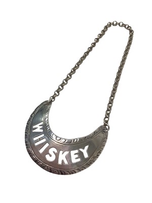 Lot 322 - Early 19th century Irish silver Whiskey label
