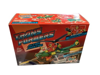 Lot 34 - Hasbro (c1990) Transformers Action Masters Autobot Over-Run Attack Copter/Battle Roller with Zele action figure, boxed No. 5923