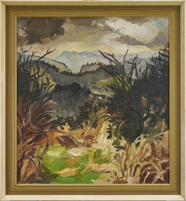 Lot 1091 - *Lucy Harwood (1893-1972) oil on canvas - Extensive Landscape