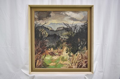 Lot 1091 - *Lucy Harwood (1893-1972) oil on canvas - Extensive Landscape