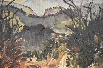 Lot 1091 - *Lucy Harwood (1893-1972) oil on canvas - Extensive Landscape