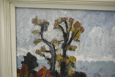 Lot 1092 - *Lucy Harwood (1893-1972) oil on canvas - Autumn Landscape