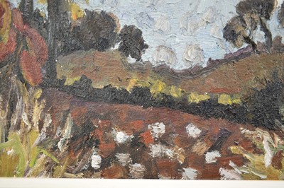 Lot 1092 - *Lucy Harwood (1893-1972) oil on canvas - Autumn Landscape