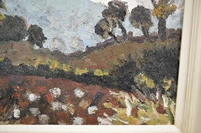 Lot 1092 - *Lucy Harwood (1893-1972) oil on canvas - Autumn Landscape