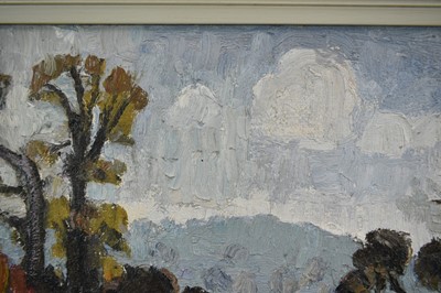 Lot 1092 - *Lucy Harwood (1893-1972) oil on canvas - Autumn Landscape