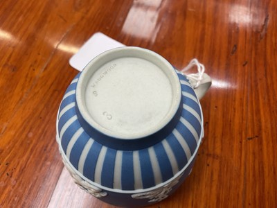 Lot 196 - Wedgwood blue jasper dip teacup and saucer, circa 1790