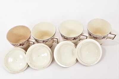 Lot 191 - Four Wedgwood Queensware custard cups and covers, circa 1810