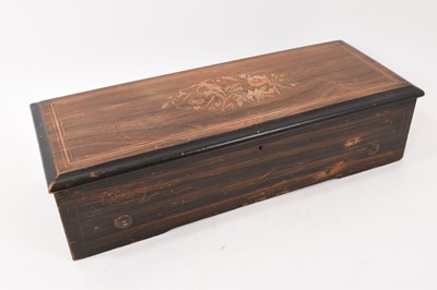 Lot 979 - Late 19th century Swiss music box, playing 10 airs