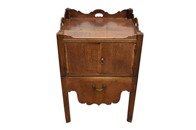 Lot 1408 - George III mahogany night cupboard