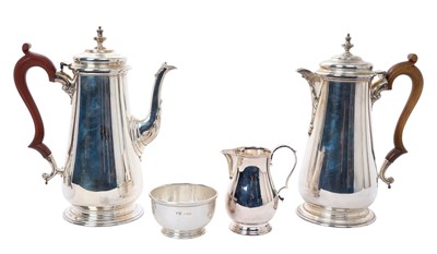 Lot 401 - Composite four piece Silver coffee set