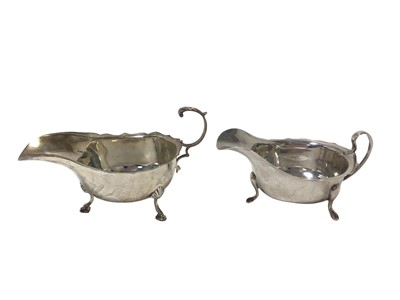 Lot 415 - Two silver sauceboats