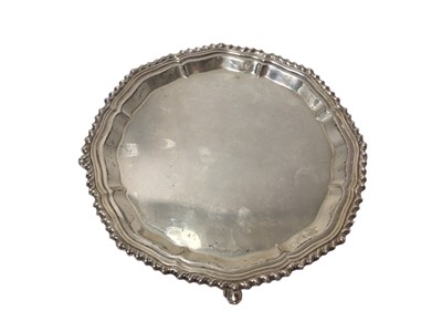 Lot 416 - Contemporary silver waiter