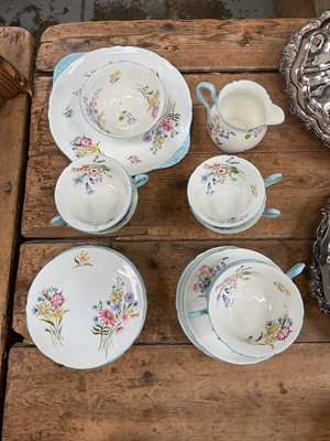 Lot 26 - Shelley ‘Wild Flowers’ pattern tea service