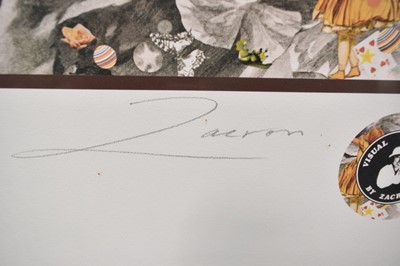 Lot 1112 - Richard Drew, known as Zacron (British, 1943-2012) silkscreen print - Fancy album cover 'Something to Remember', signed and inscribed 'Artist's proof', 67 x 67cm, glazed frame. NB: Fancy were a sho...