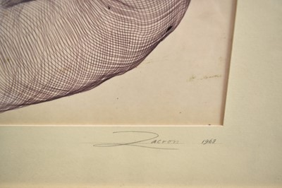 Lot 1114 - Richard Drew, known as Zacron (British, 1943-2012) pencil - Time drawing no. 137 - 3 seconds, signed and numbered 1968, 30 x 35cm, glazed frame