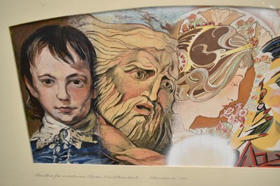 Lot 1116 - Richard Drew, known as Zacron (British, 1943-2012) pair of watercolour and mixed media works on paper - Painted for Whatman paper, Maidstone, Kent, signed and inscribed, 16 x 37cm, glazed frames