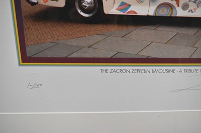 Lot 1121 - Richard Drew, known as Zacron (British, 1943-2012) archival fine art print - The Zacron Zeppelin limousine, signed and numbered 1/200, 67 x 52cm glazed frame