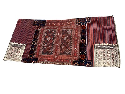 Lot 1570 - Kelim type kashgai saddle rug