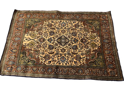 Lot 1572 - Qum wool rug