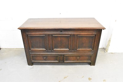 Lot 1422 - 17th century geometric moulded mule chest