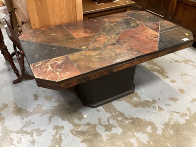 Lot 1309 - Contempory tile topped coffee table with octagonal top