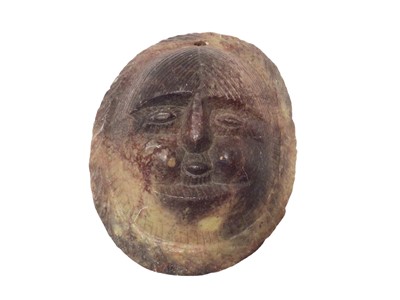 Lot 734 - African, possibly Gabon carved soapstone mask
