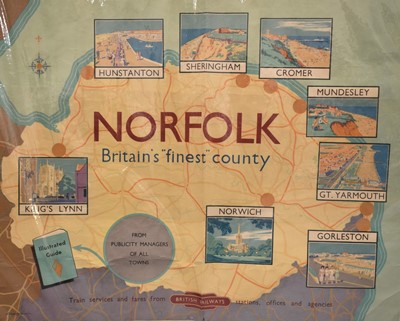 Lot 1298 - Lance Cattermole (1898-1992) vintage travel poster for Norfolk "Britains Finest County", published by The Railway Executive (Eastern Region), 102cm x 126cm