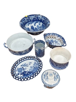 Lot 13 - Group of 19th century blue and white transfer printed china