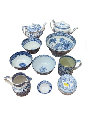 Lot 14 - Group of 19th century blue and white transfer printed china