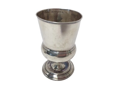 Lot 376 - George III silver cup of baluster form on a circular pedestal base (London 1815)