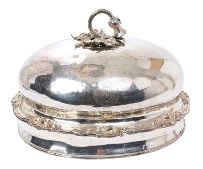 Lot 396 - 19th century silver plated regimental serving dome