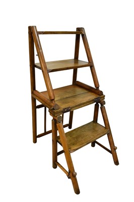 Lot 1478 - Victorian beech metamorphic library chair