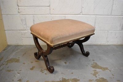 Lot 1479 - Early 19th century X-frame stool with removable seat