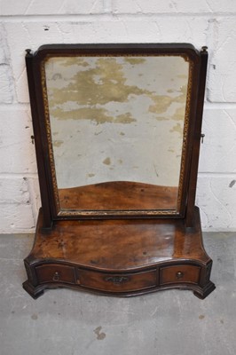 Lot 1475 - George II Chippendale mahogany toilet mirror