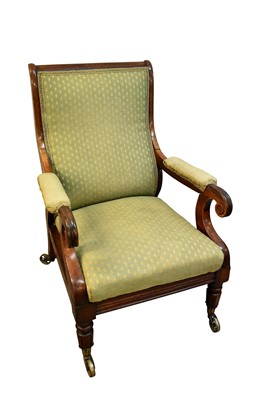 Lot 1474 - Regency rosewood library chair