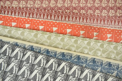 Lot 1011 - Collection of Curwen Press end papers, including one by Claude Lovat Fraser, 51 x 60cm, various others. (17)